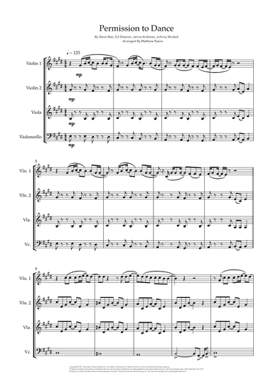 Permission To Dance (arr. Matthew pyeon)