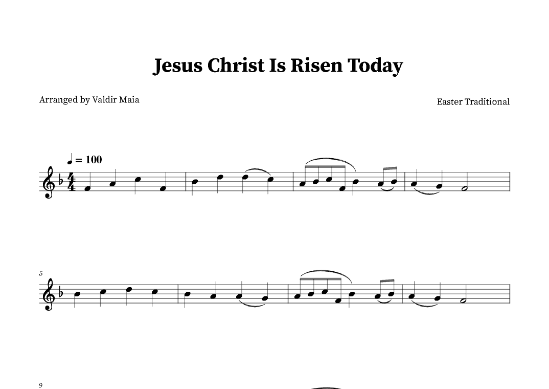 Jesus Christ Is Risen Today - Oboe (arr. Valdir Maia)