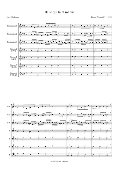 Pavan - Belle qui tient ma vie (arr. Jens Lohmann)