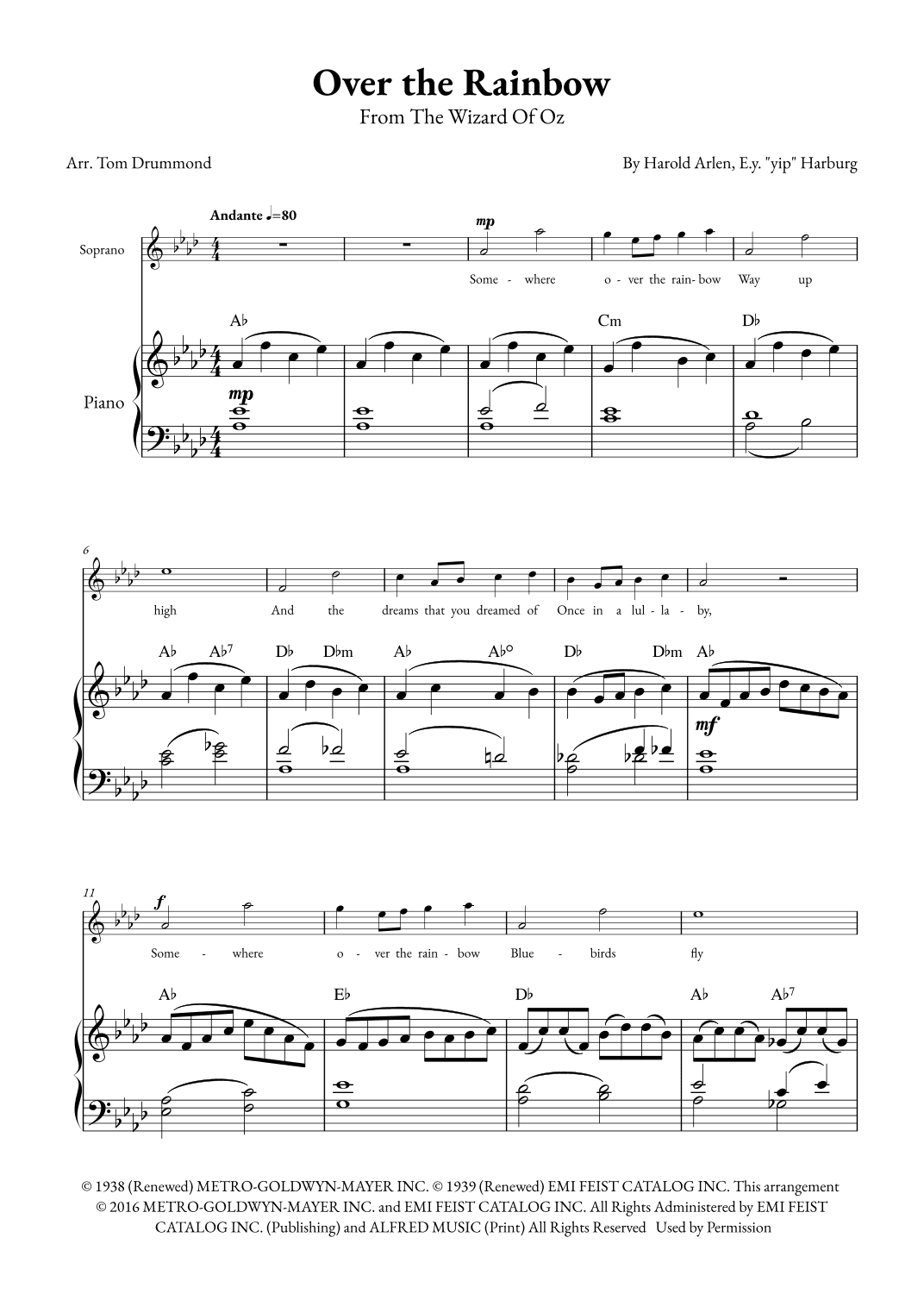 Over The Rainbow (arr. Tom Drummond)