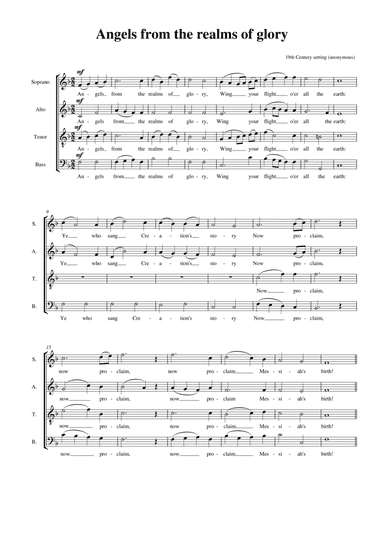 Angels from the realms of glory (arr. Thomas Jancso)
