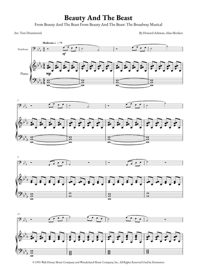 Beauty And The Beast (arr. Tom Drummond)