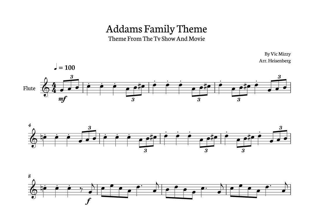 Addams Family Theme (arr. Heisenberg)