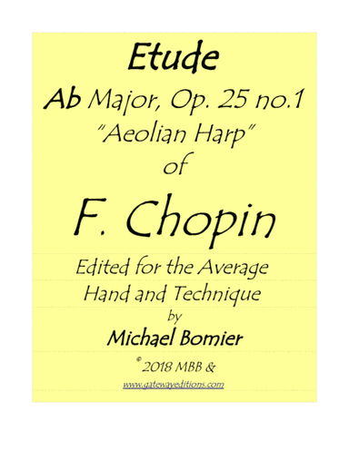 Etude Op.25 No.1 in Ab major "Aeolian Harp" of Chopin (arr. Michael Bomier)