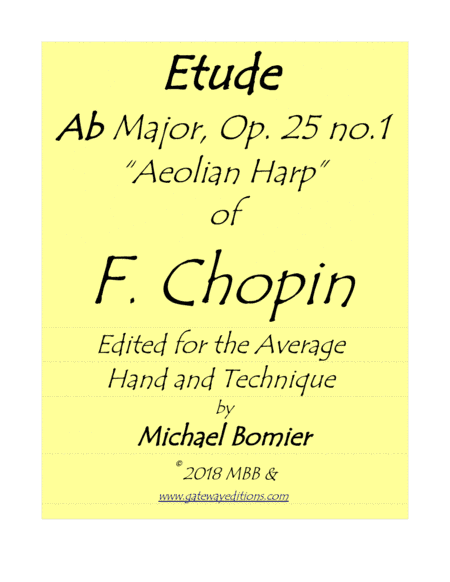 Etude Op.25 No.1 in Ab major "Aeolian Harp" of Chopin (arr. Michael Bomier)