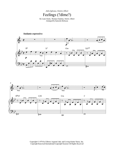 Feelings (?dime?) (arr. Kaiserin Rebecca)