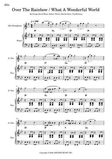 Over The Rainbow / What A Wonderful World (arr. Fabio Eduardo de Oliveira)
