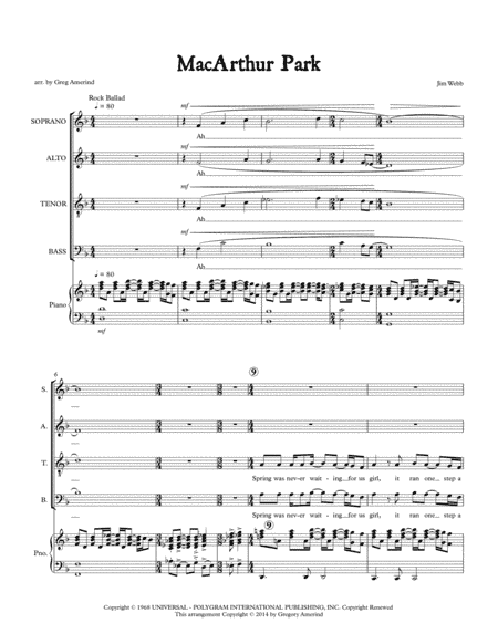 Macarthur Park (arr. Gregory Amerind)