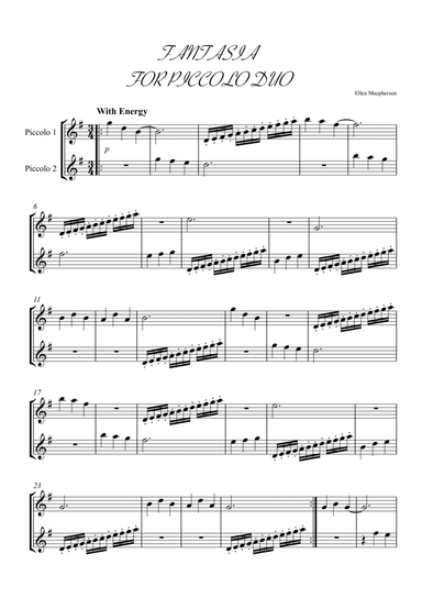 FANTASIA FOR PICCOLO DUO