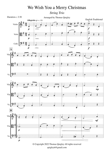 We Wish You a Merry Christmas (arr. Thomas Quigley)