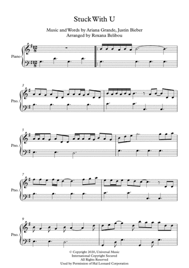 Stuck With U (arr. Roxana Belibou)