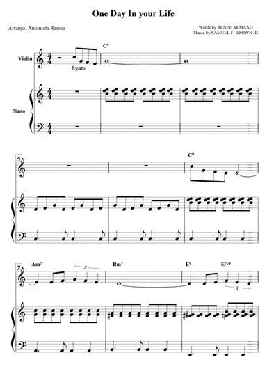 One Day In Your Life (arr. Antonieta Ramos Valverde)