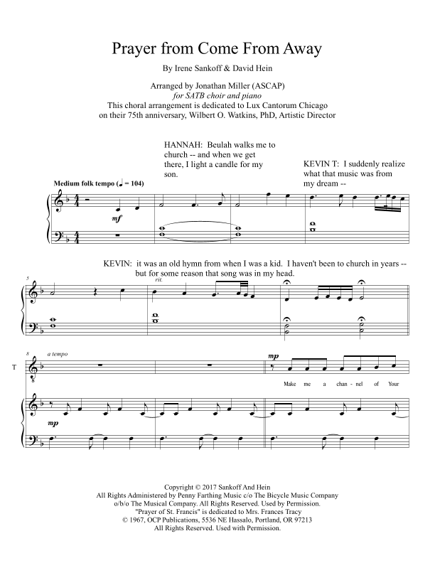 Prayer (arr. Jonathan Miller)
