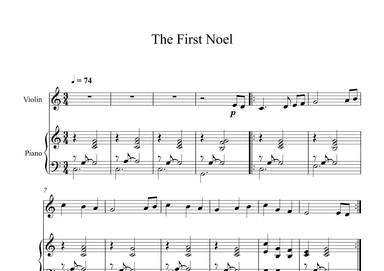 The First Noel (Violin + Piano) (arr. Digital Book Music)