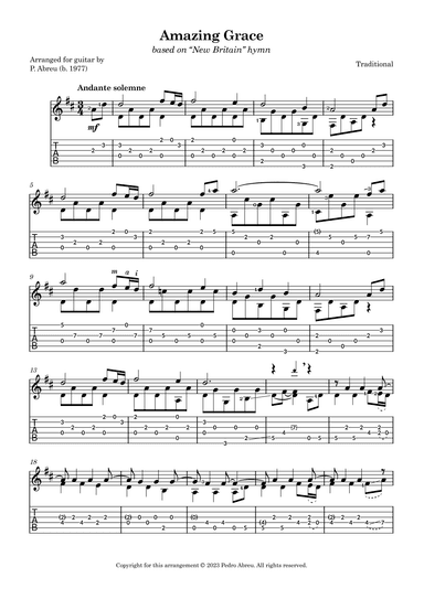 Amazing Grace (arr. Pedro Abreu)