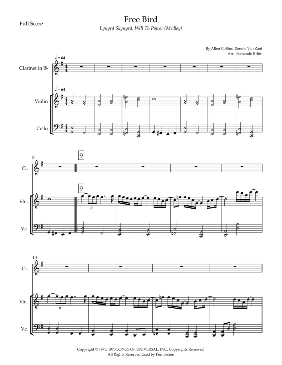 Free Bird (arr. Fernando Britto)