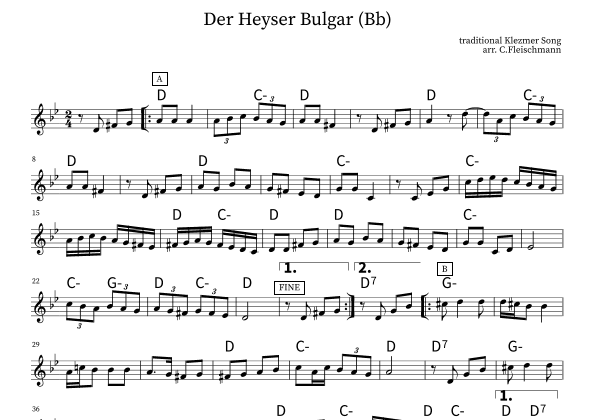 Der Heyser Bulgar (arr. Christoph Fleischmann)