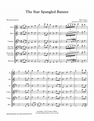 The Star Spangled Banner (National Anthem) (arr. James Gilbert)
