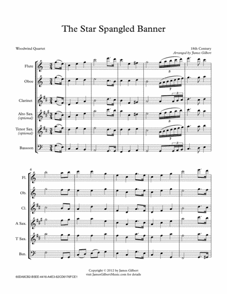 The Star Spangled Banner (National Anthem) (arr. James Gilbert)
