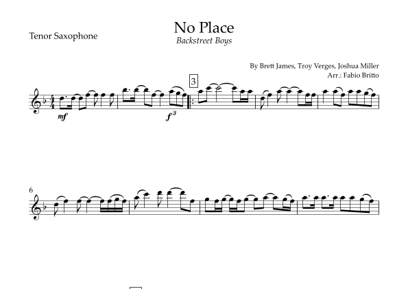 No Place (arr. Fabio Britto)