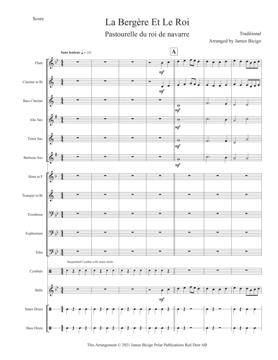 La Bergère Et Le Roi (arr. James Bicigo)