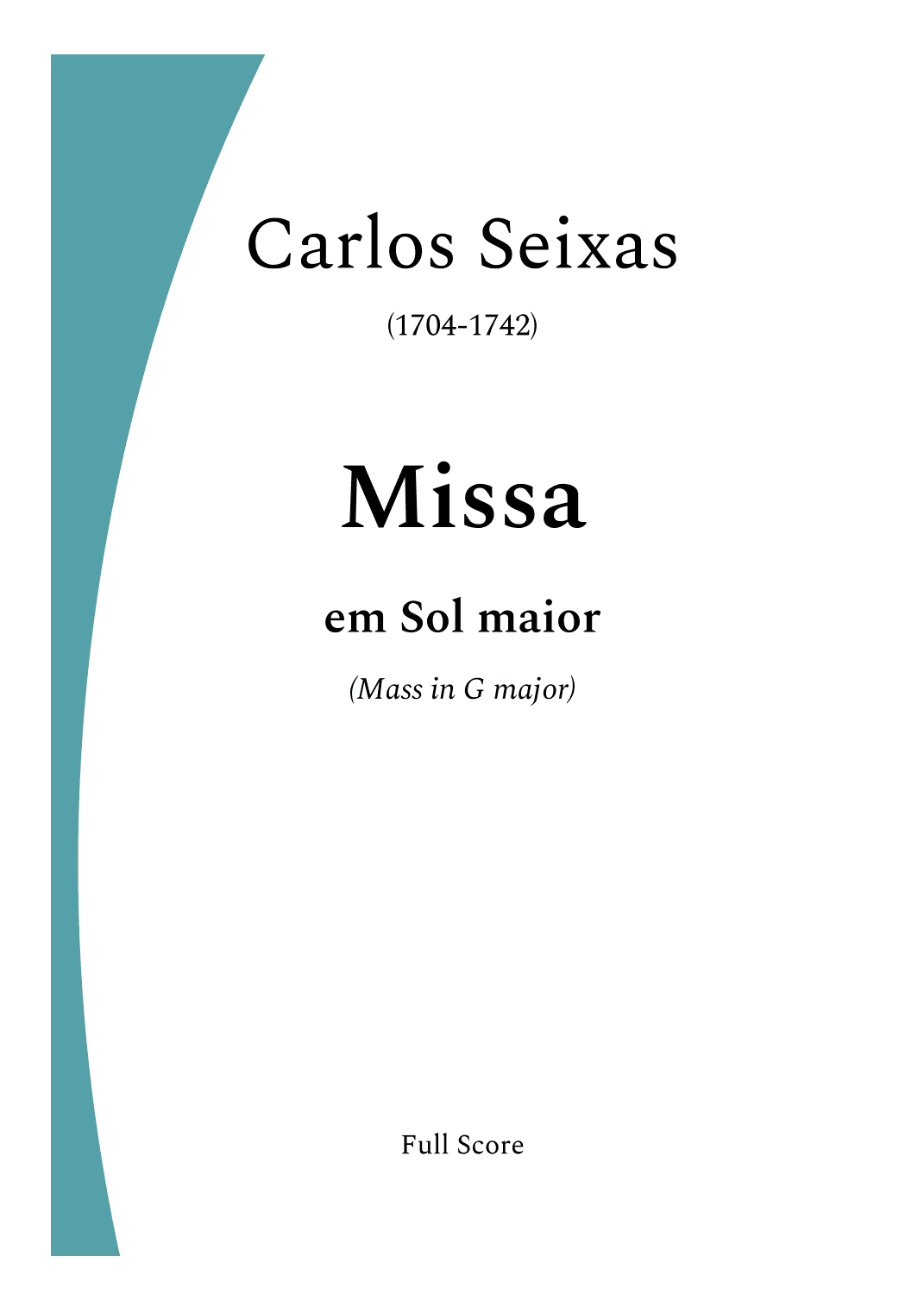 Mass in G Major - Domine Deus - Alto´s Aria - Fullscore and parts (arr. Hélder Bento)