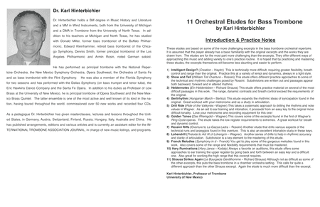 HInterbichler - 11 Orchestral Etudes for Bass Trombone