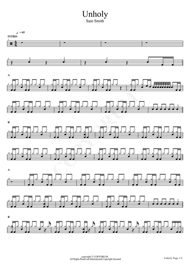 Unholy (arr. COPYDRUM)