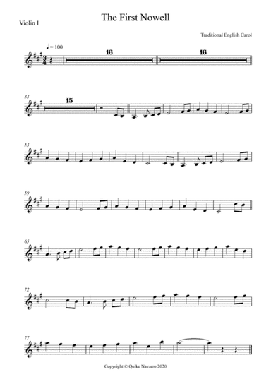 The First Nowell (string quartet) (arr. Quike Navarro)