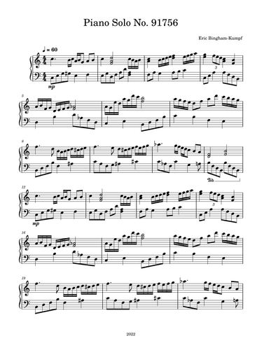 Piano Solo No. 91756