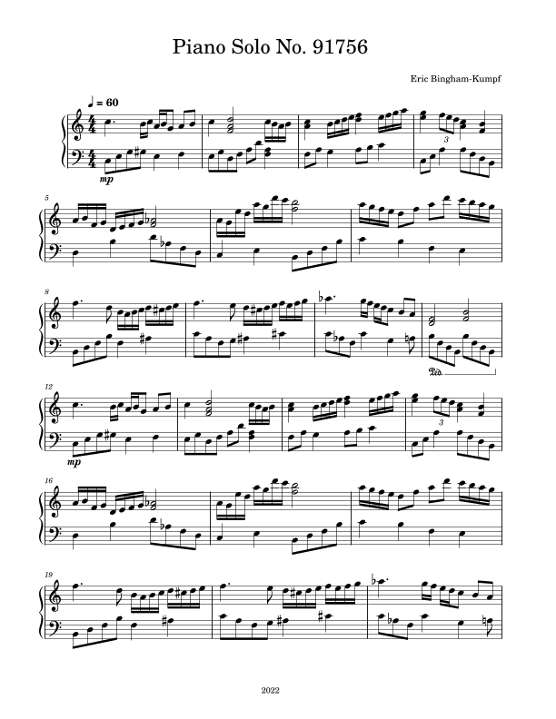 Piano Solo No. 91756