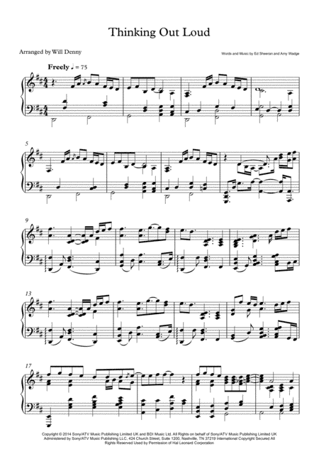 Thinking Out Loud (arr. W. S. Denny)