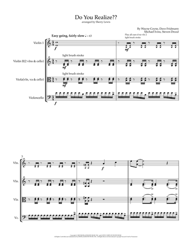 Do You Realize?? (arr. Sherry Lewis)