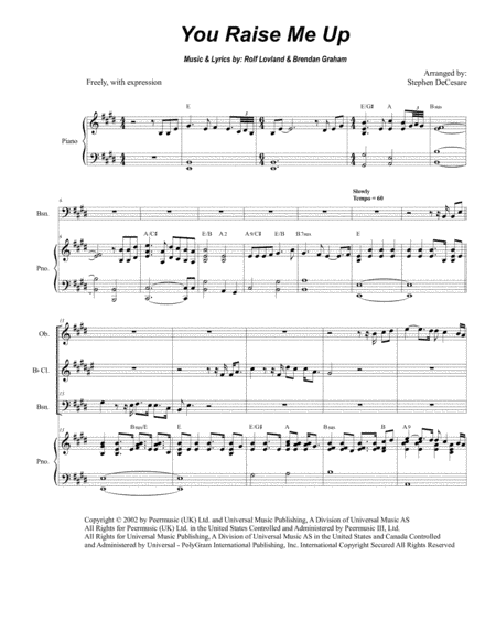 You Raise Me Up (arr. Stephen DeCesare)
