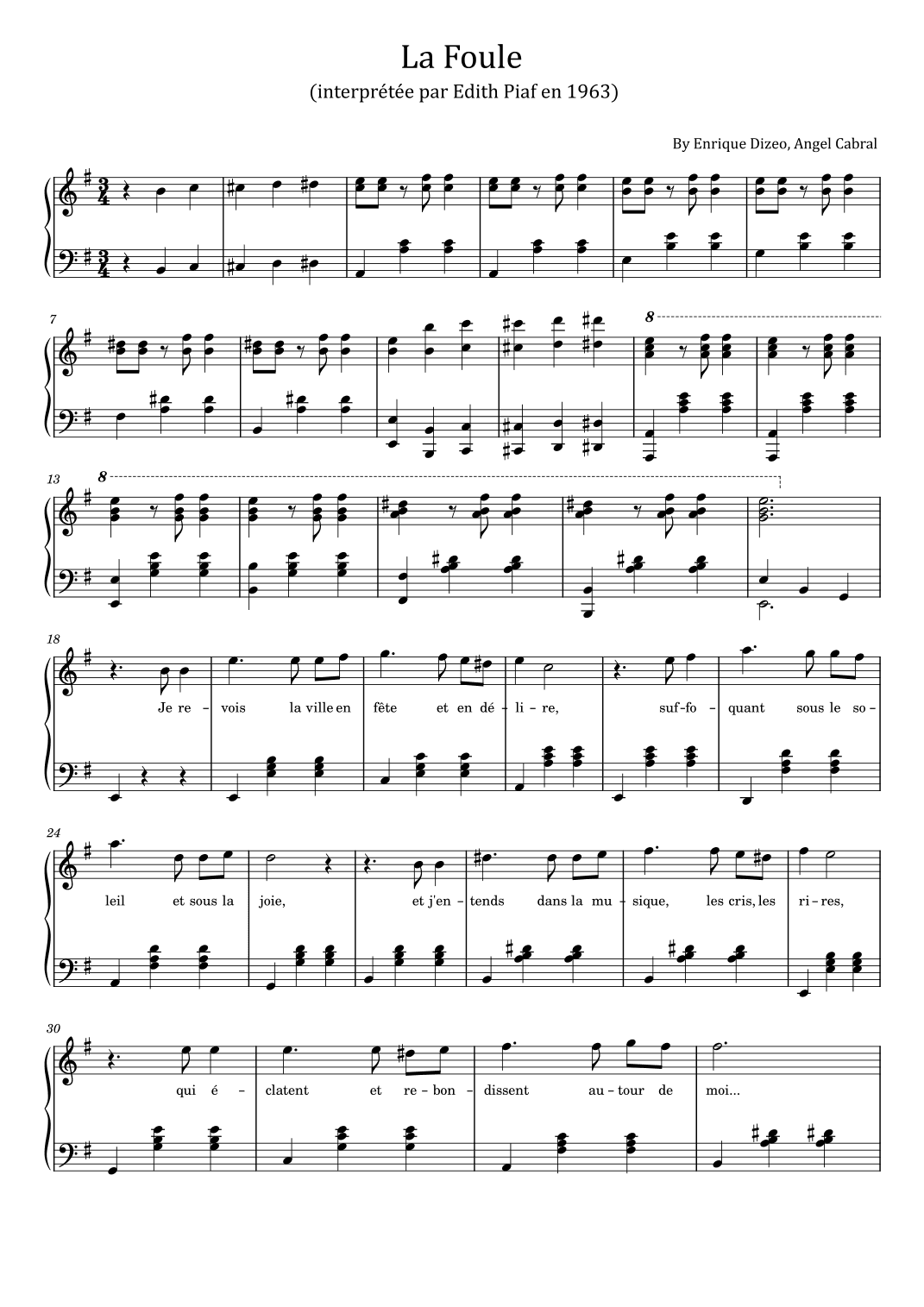 La Foule (arr. poon)