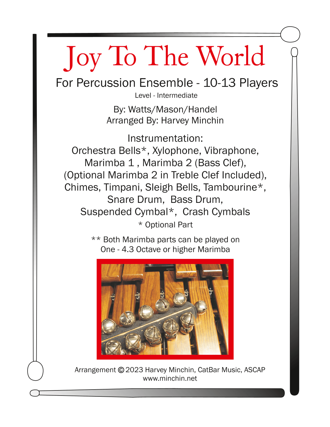 Joy To The World for Percussion Ensemble (arr. Harvey Minchin)