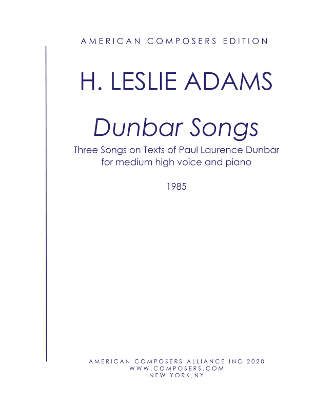 [Adams] Dunbar Songs