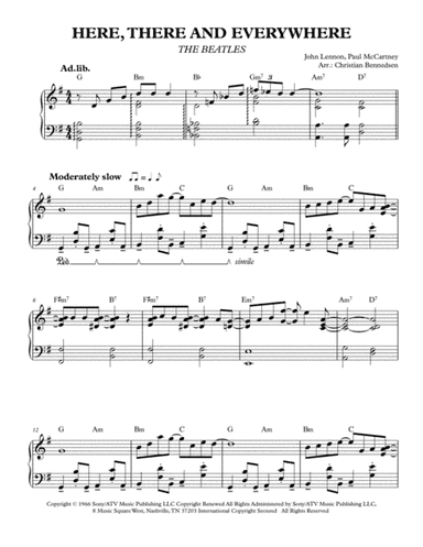 Here, There And Everywhere (arr. Christian Bennedsen)
