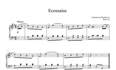 Beethoven- Ecossaise in G Major, WoO. 23 (arr. Harry Sebastian)