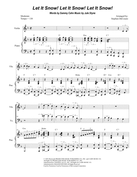 Let It Snow! Let It Snow! Let It Snow! (arr. Stephen DeCesare)
