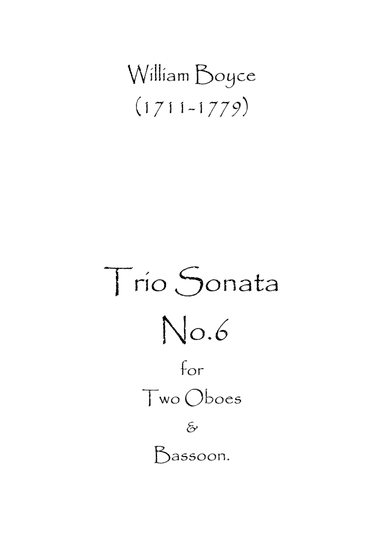 Trio Sonata No.6 (arr. Spence Bundy)