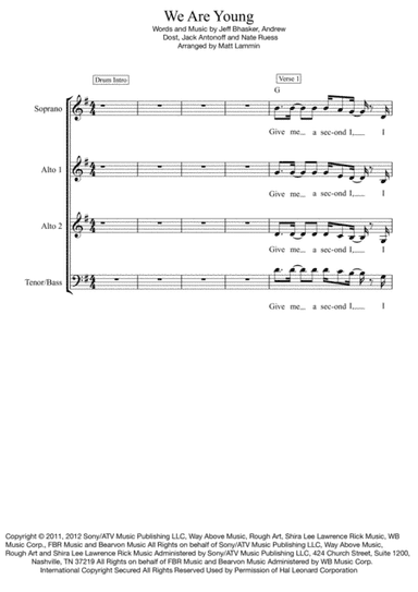 We Are Young (arr. Matt Lammin)