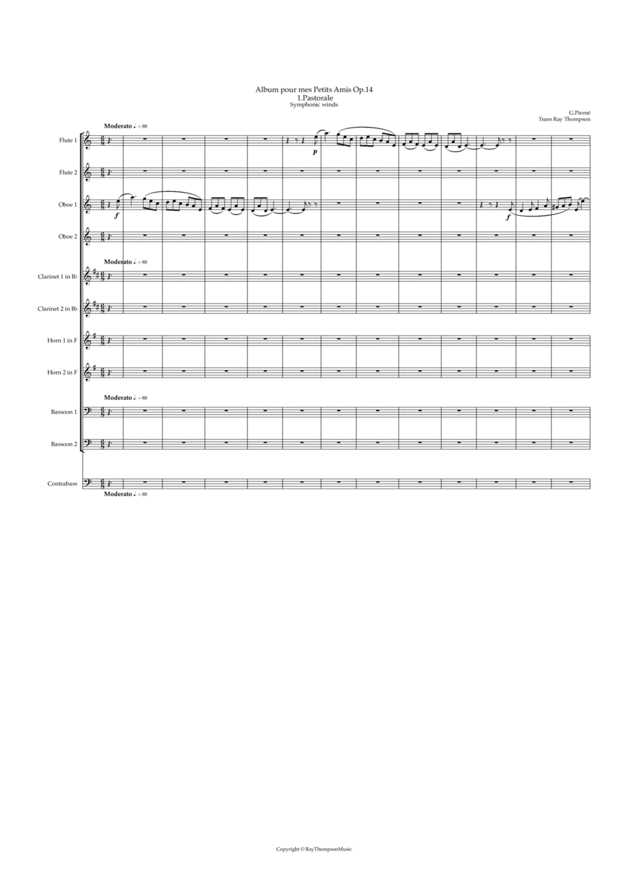Pierné: Album pour mes Petits Amis Op.14 (Complete) - symphonic wind dectet (arr. Ray Thompson)