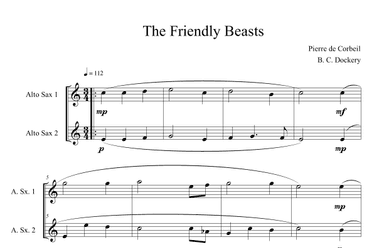 The Friendly Beasts (Alto Sax Duet) (arr. B. C. Dockery)
