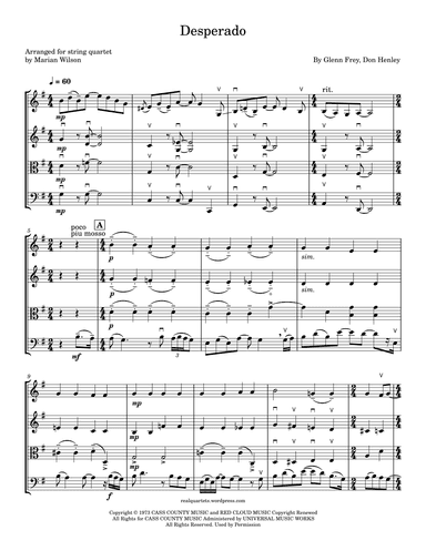 Desperado (arr. Marian Wilson)
