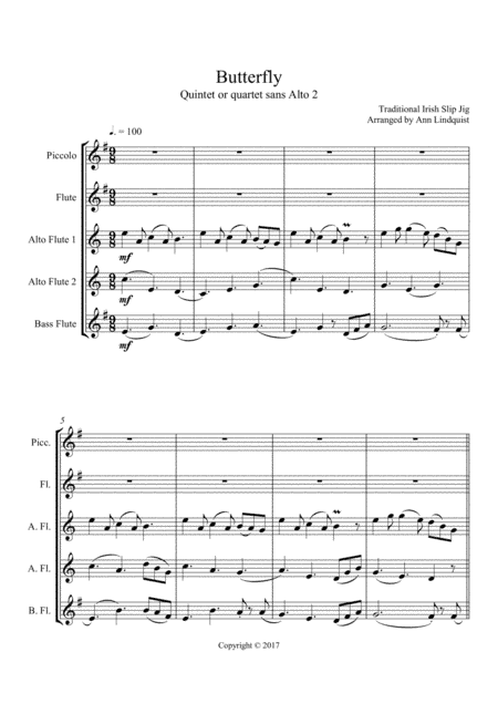 Butterfly (arr. Ann Lindquist)