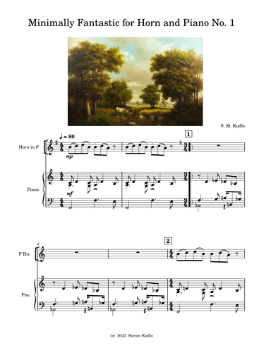 Minimally Fantastic Suite for Horn and Piano No. 1