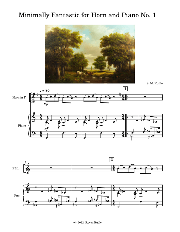 Minimally Fantastic Suite for Horn and Piano No. 1