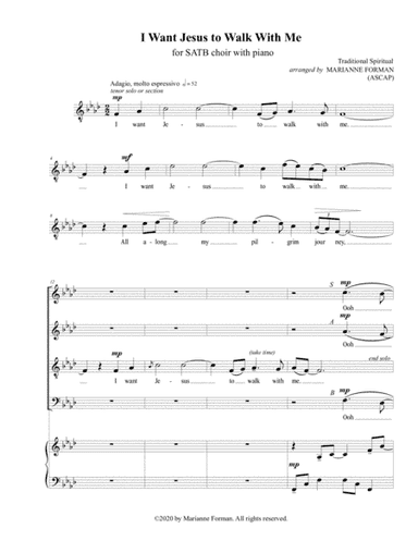 I Want Jesus to Walk With Me (arr. Marianne Forman)