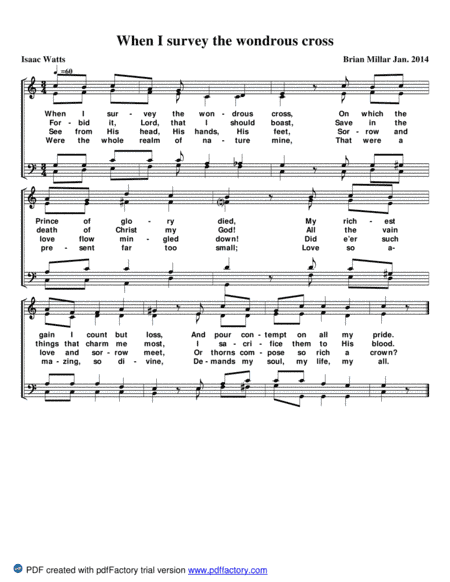 When I survey the wondrous cross